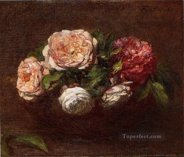 Jonquils and Nasturtiums flower painter Henri Fantin Latour Oil Paintings